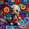 Colorful Crochet Doll with Spirals