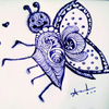 Doodle.. Butterfly.. Pen art.. 