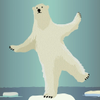 Polar Bear Balancing on Iceberg Artwork