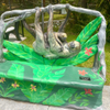 Mama and baby sloth bench