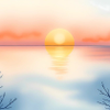 Serene Sunset over Tranquil Waters