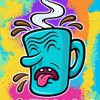 Coffee Snob Character Mug Poster