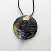 Women's American Fashion Jewelry .Necklace Ceramic ,Porcelain ,Palladium Lustre ,Gold .Gomolka Art 