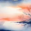 Serene Sunset Over Water Reflection