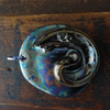 Women's American Fashion jewellery .Pendant  Ceramic ,Porcelain ,Gold  Lustre. Gomolka Art 