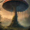 Giant Mushroom In The Fog