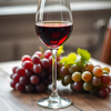 Wine Glass and Grapes Elegance