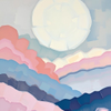 Abstract Moonlit Landscape