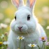 Spring Serenity — Rabbit Among Blossoms
