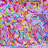 673. Colorful Abstract Mixed Media Art. Vibrant Dreamscape on Canvas  50*43cm, unstretched cotton 