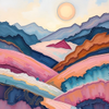Abstract Mountain Landscape
