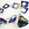 Contemporary Women's Fashion Necklace Tiatanium ,Spectrolite Stone Finland . Gomolka Art 