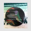 Costa's Hummingbird & Lucifer Crocosmia Dot Art River Stone