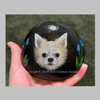 Hayden Long Haired Chihuahua Dog Dot Art River Stone