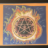 Fire Star 26’’ by 34’’ $380.00 9:15:2018 mixed media