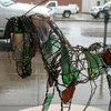 Dawn, Wire and glass sculpture