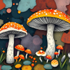 Vibrant Mushroom Fantasy