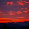 smoke from wildfires turn the sunset red