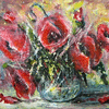 Aceo Poppies flowers fantasy