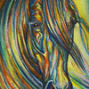 Horse Art Giclee Print On Canvas