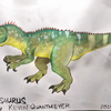 Allosaurus Watercolor Annmarie Sculpture Gardens Art Festival 