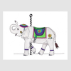 Carousel Elephant Whimsical Illustration