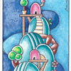 whimsical pink houses