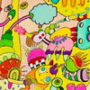 614. Cute Colorful Abstract Wonderland - Sweet Outlined Shapes