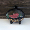 Sockeye Salmon Dot Art River Stone