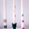 Painted Wax Candles