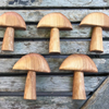 wooden mushrooms