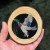 Mallard Drake Pointillism Wood Slice