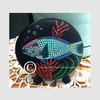 Parrot Fish Dot Art River Stone