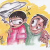 cartoon of friends