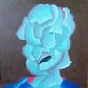 Rostro en azul