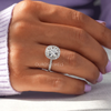 OEC Round Cut Halo Diamond Engagement Ring 9 700x700