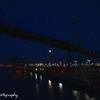 Moonrise Vincent Thomas Bridge, San Pedro California 