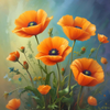 Vibrant Orange Poppies in Bloom