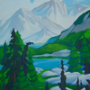 A mountain lake