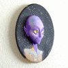 Purple Alien Sculpture