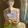 Artist with palette