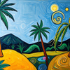 Vibrant Tropical Landscape