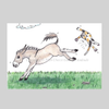 Donkey Kicking Cat Illustration 