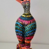 Woman clay sculpture I bought and painted with acrylic colors. Mirit Ben-Nun Israeli artist.