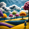 Surreal Candy-Colored Landscape