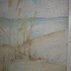 Shells, dunes, and sea oats mural