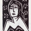 lady linocut