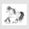 Spotted Gypsy Horse Whimsical Illustration