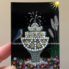 Bluebird Fountain Pointillism Painting ACEO