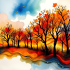 Vibrant Autumn Forest